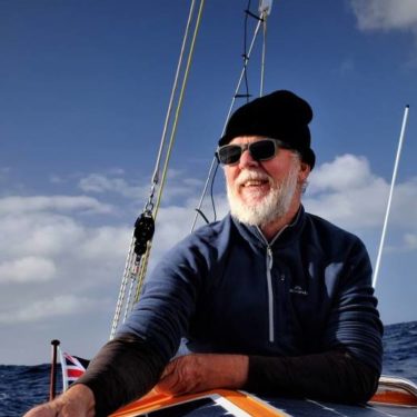 Mark Sinclair on his yacht
