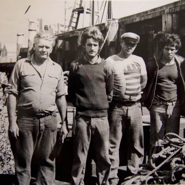 Crew at Kingscote, 1981 - Judith Morris, Skug Cutler, Chris Frizell, Phil Coventry, Mick Wyshnja, Hector McArthur