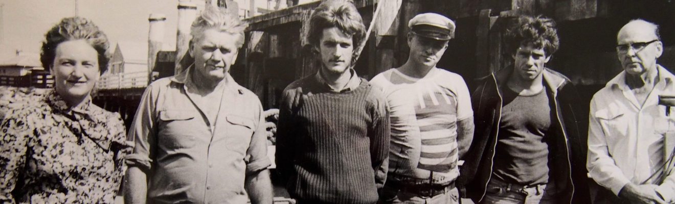 Crew at Kingscote, 1981 - Judith Morris, Skug Cutler, Chris Frizell, Phil Coventry, Mick Wyshnja, Hector McArthur