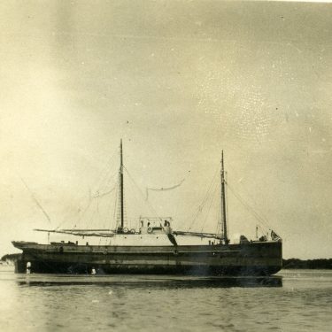 Nelcebee on the sand at the entrance to Port Price, late 1920s, SA Maritime Museum Collection